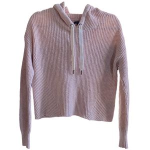 Women’s American Eagle Small Soft Pink Hooded Crop Sweater